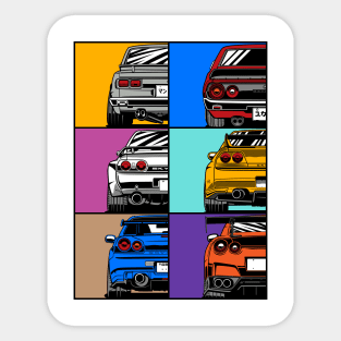 Skyline GTR generations Sticker